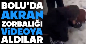 BOLU'DA AKRAN ZORBALIĞI... KAVGA EDİP VİDEOYA ALDILAR...