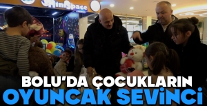 BOLU'DA ÇOCUKLARIN OYUNCAK SEVİNCİ.....