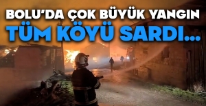 BOLU'DA ÇOK BÜYÜK YANGIN... TÜM KÖYÜ SARDI...