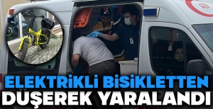 BOLU'DA ELEKTRİKLİ BİSİKLETTEN DÜŞEREK YARALANDI....