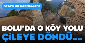 BOLU'DA O KÖY YOLU ÇİLEYE DÖNDÜ... İŞTE DETAYLAR...
