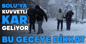 BOLU'YA KUVVETLİ KAR GELİYOR... BU GECEYE DİKKAT !