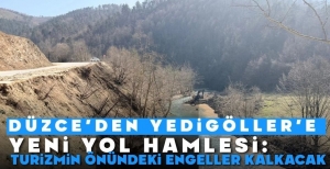 DÜZCE'DEN YEDİGÖLLER'E YENİ YOL HAMLESİ: “TURİZMİN ÖNÜNDEKİ ENGELLER KALKACAK”