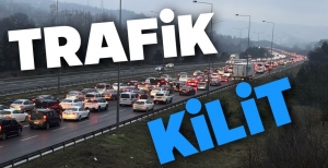 BOLU'DA TRAFİK KİLİT...