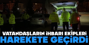 VATANDAŞLARIN İHBARI EKİPLERİ HAREKETE GEÇİRDİ... ARAÇ TRAFİKTEN MEN EDİLDİ...